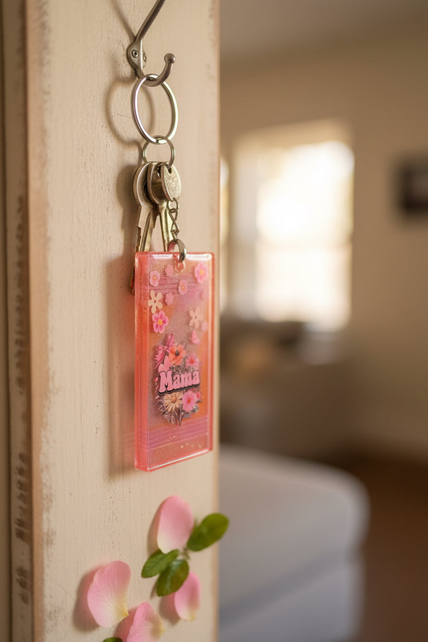 Mama Floral Keychain